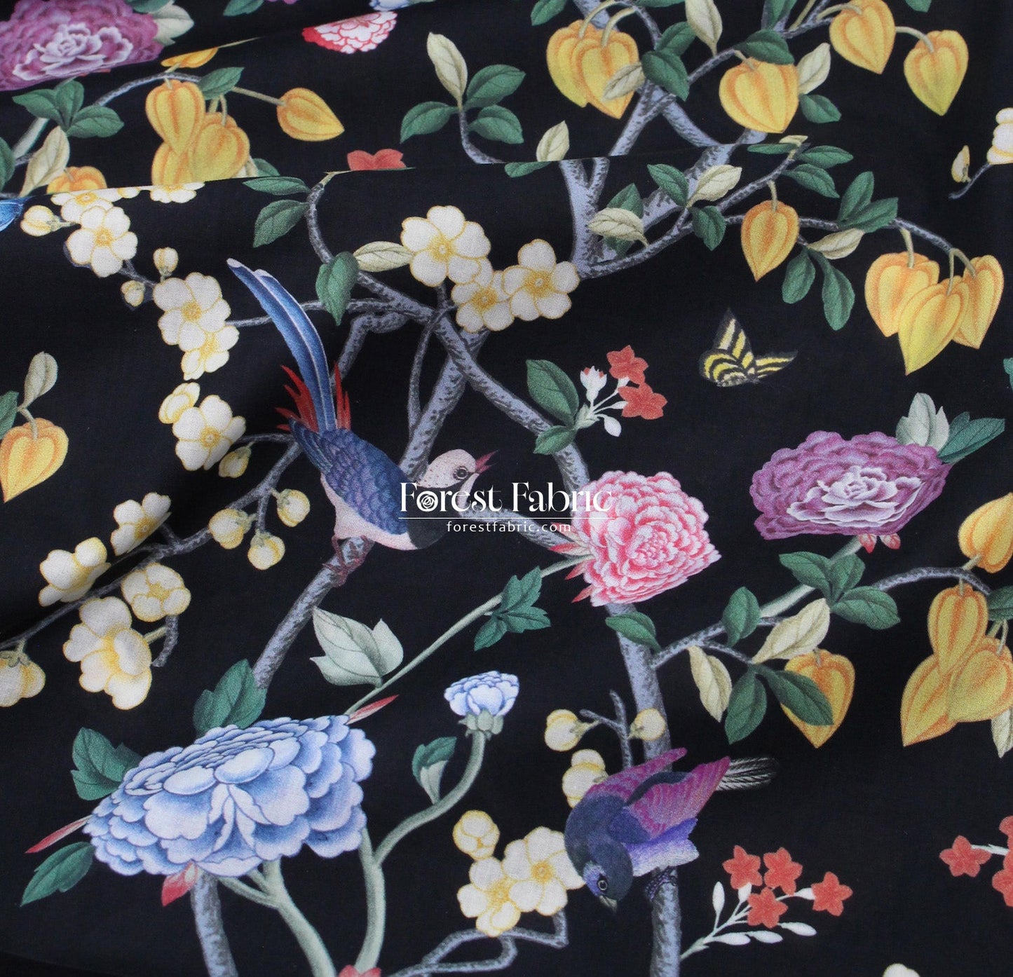 Liberty of London (Cotton Tana Lawn Fabric) - Chinoiserie Dream - FO:REST Fabric 布恩堂Liberty fabrictana lawnjapanese fabricykk zipper