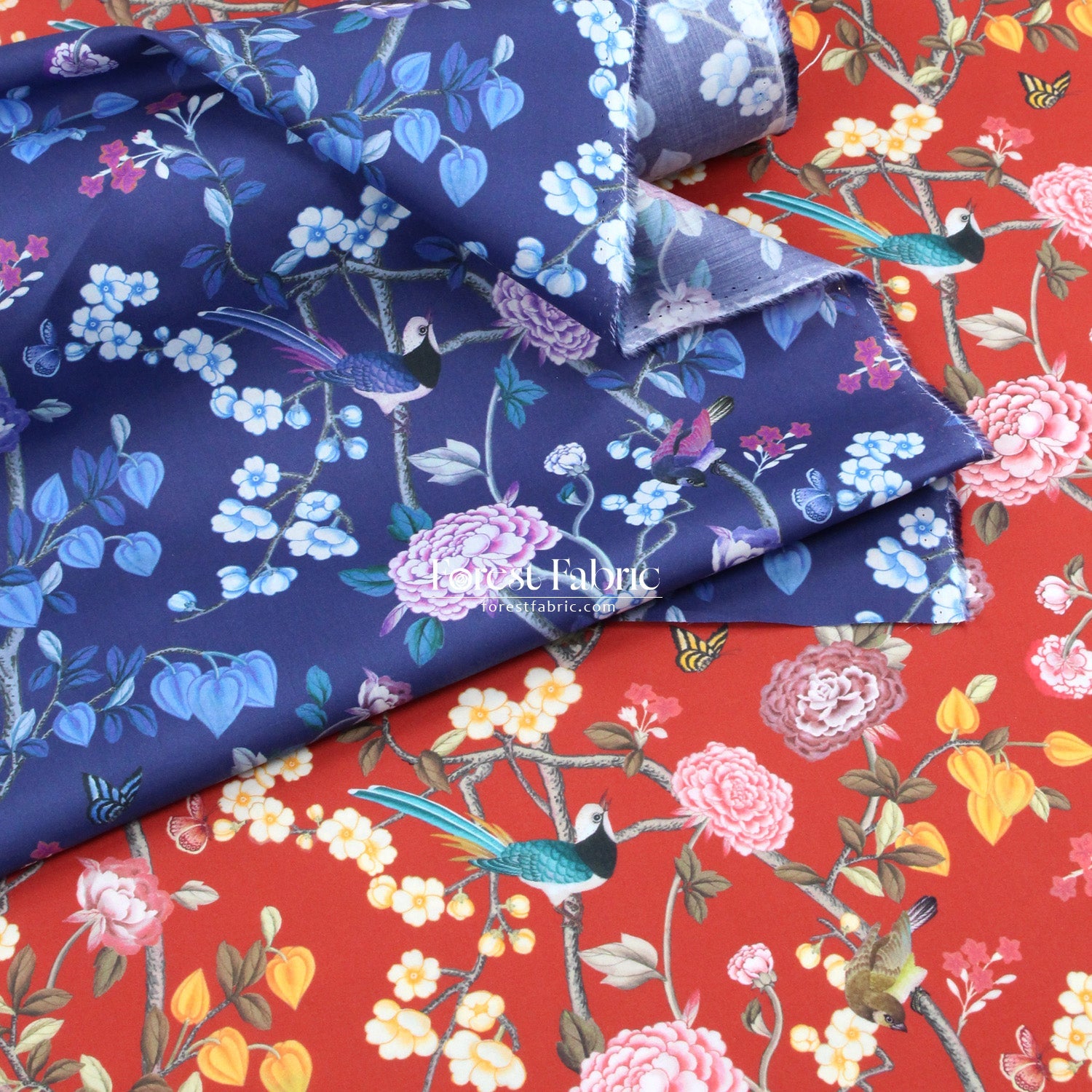 Liberty of London (Cotton Tana Lawn Fabric) - Chinoiserie Dream - FO:REST Fabric 布恩堂Liberty fabrictana lawnjapanese fabricykk zipper