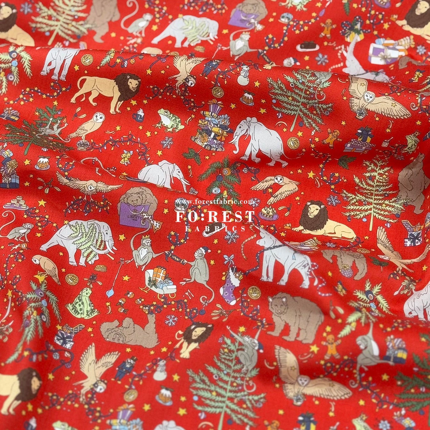 Liberty of London (Cotton Tana Lawn Fabric) - Christmas - FO:REST Fabric 布恩堂Liberty fabrictana lawnjapanese fabricykk zipper