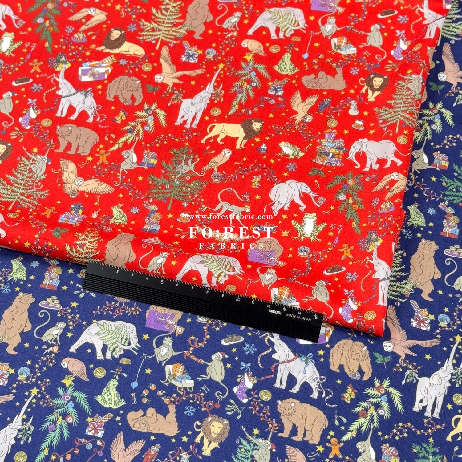 Liberty of London (Cotton Tana Lawn Fabric) - Christmas - FO:REST Fabric 布恩堂Liberty fabrictana lawnjapanese fabricykk zipper