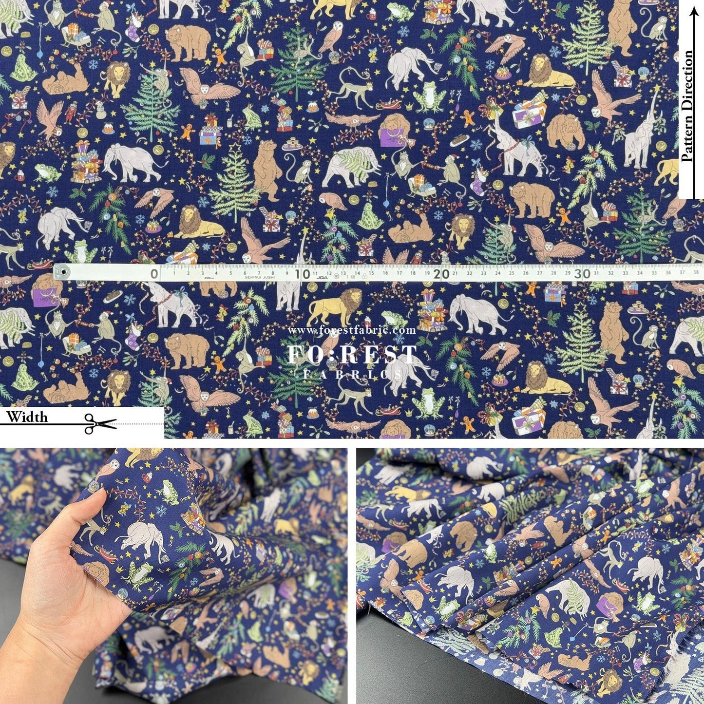 Liberty of London (Cotton Tana Lawn Fabric) - Christmas - FO:REST Fabric 布恩堂Liberty fabrictana lawnjapanese fabricykk zipper