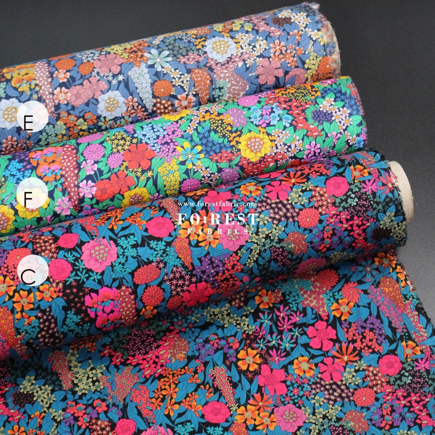 Liberty of London (Cotton Tana Lawn Fabric) - Ciara 1 - FO:REST Fabric 布恩堂Liberty fabrictana lawnjapanese fabricykk zipper
