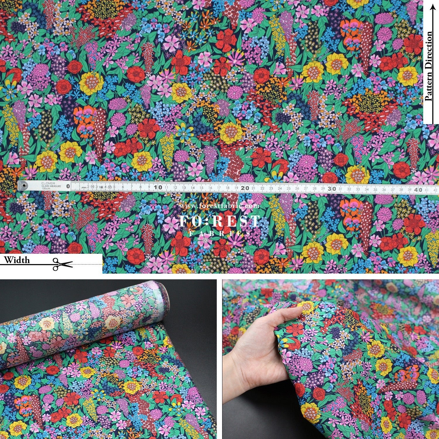 Liberty of London (Cotton Tana Lawn Fabric) - Ciara 1 - FO:REST Fabric 布恩堂Liberty fabrictana lawnjapanese fabricykk zipper