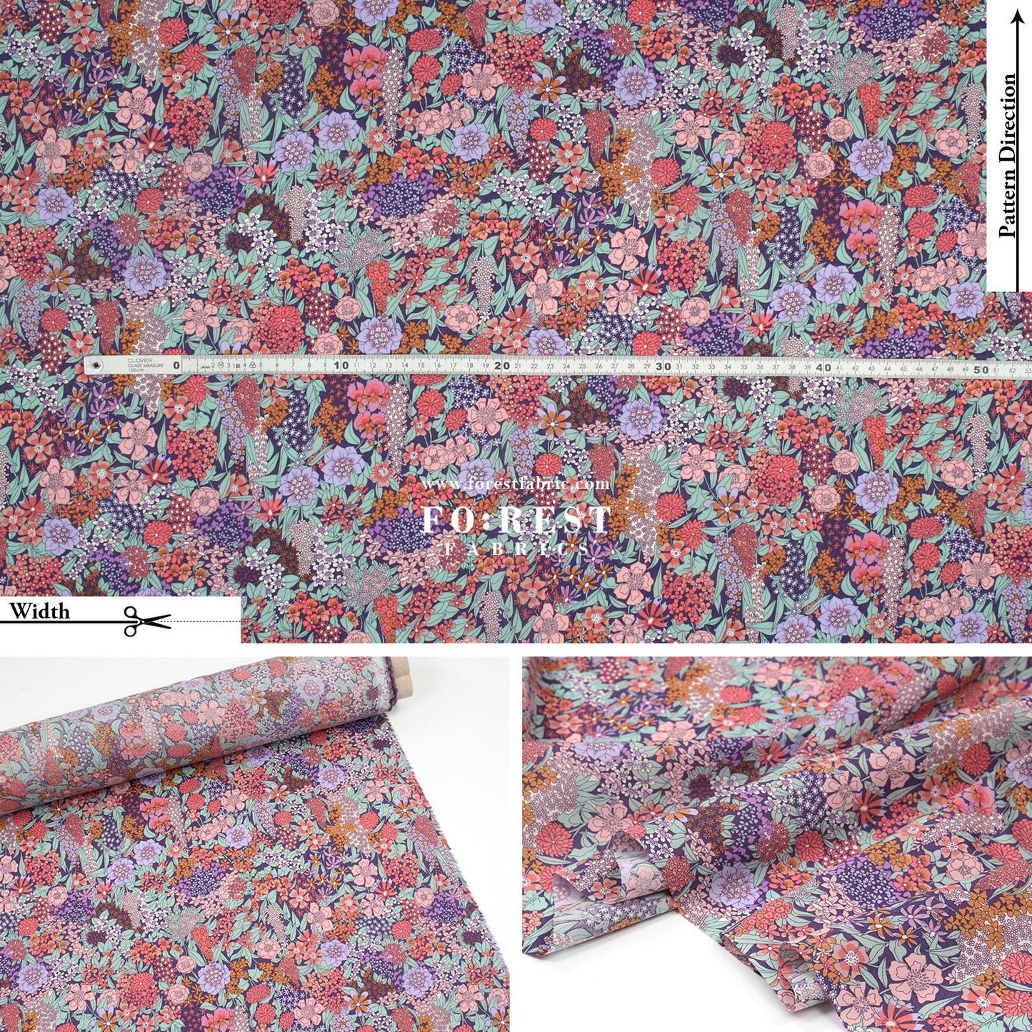 Liberty of London (Cotton Tana Lawn Fabric) - Ciara H - FO:REST Fabric 布恩堂Liberty fabrictana lawnjapanese fabricykk zipper