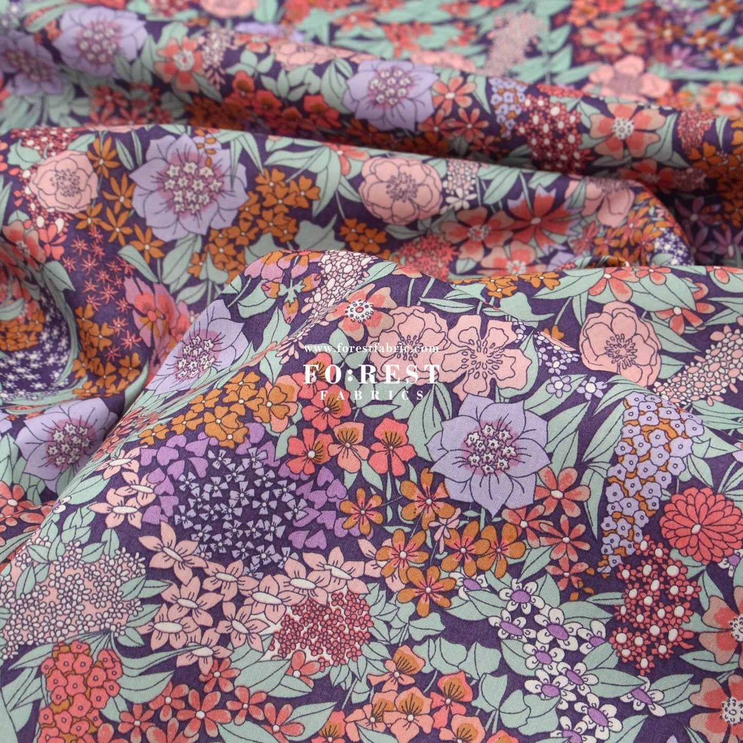 Liberty of London (Cotton Tana Lawn Fabric) - Ciara H - FO:REST Fabric 布恩堂Liberty fabrictana lawnjapanese fabricykk zipper