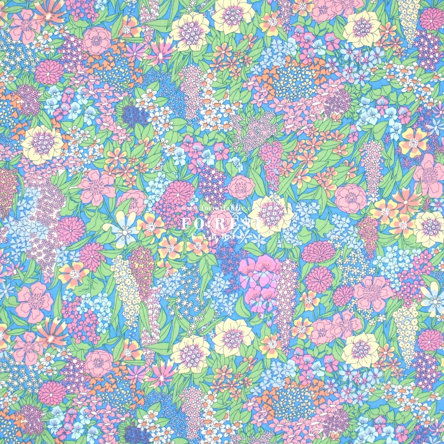 Liberty of London (Cotton Tana Lawn Fabric) - Ciara Light Blue - FO:REST Fabric 布恩堂Liberty fabrictana lawnjapanese fabricykk zipper