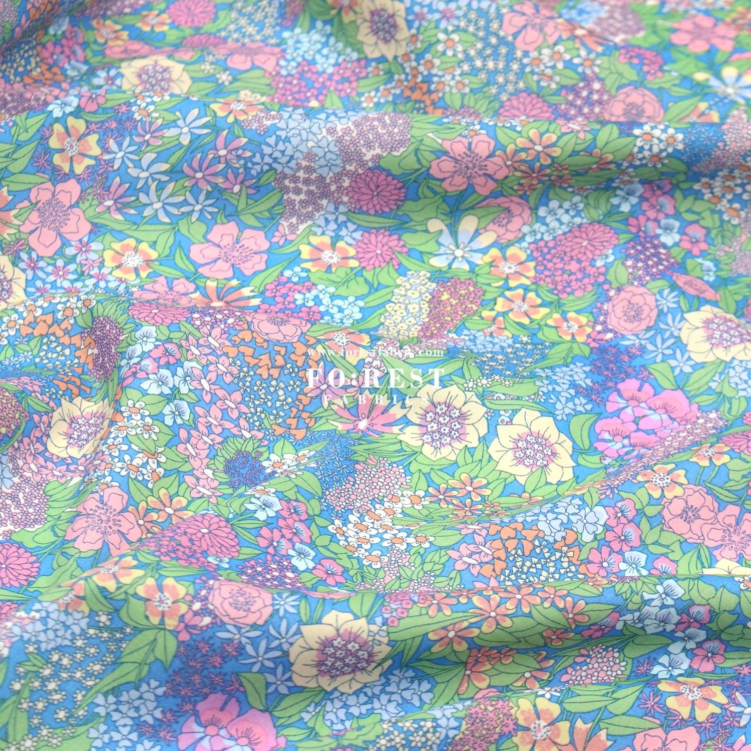 Liberty of London (Cotton Tana Lawn Fabric) - Ciara Light Blue - FO:REST Fabric 布恩堂Liberty fabrictana lawnjapanese fabricykk zipper