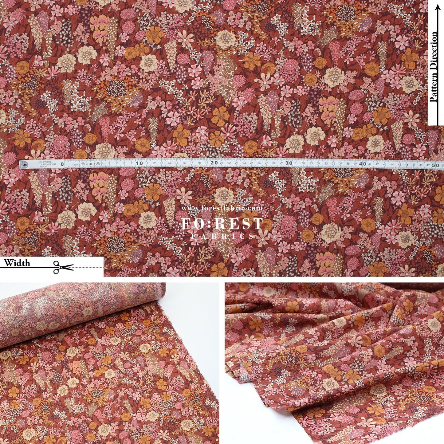 Liberty of London (Cotton Tana Lawn Fabric) - Ciara Metalic L - FO:REST Fabric 布恩堂Liberty fabrictana lawnjapanese fabricykk zipper