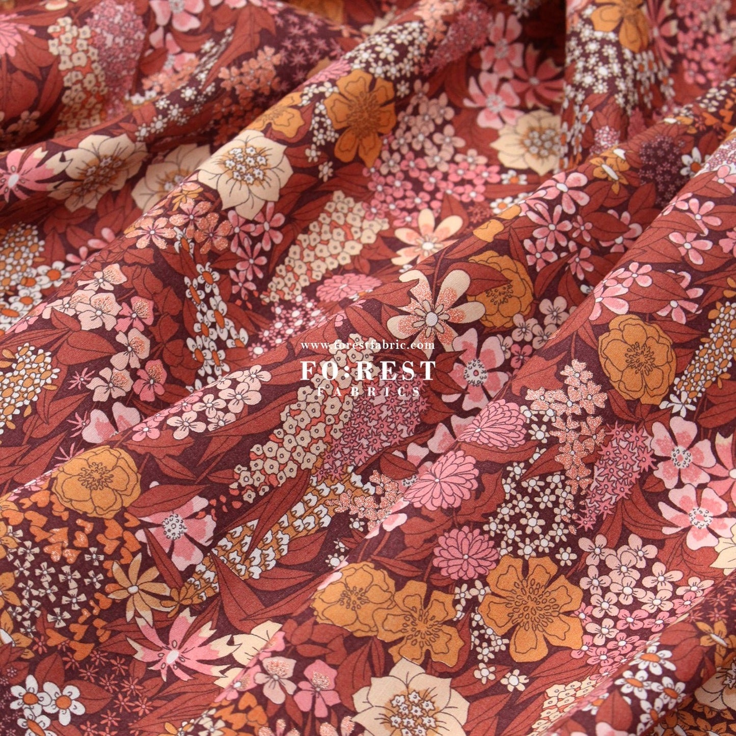 Liberty of London (Cotton Tana Lawn Fabric) - Ciara Metalic L - FO:REST Fabric 布恩堂Liberty fabrictana lawnjapanese fabricykk zipper