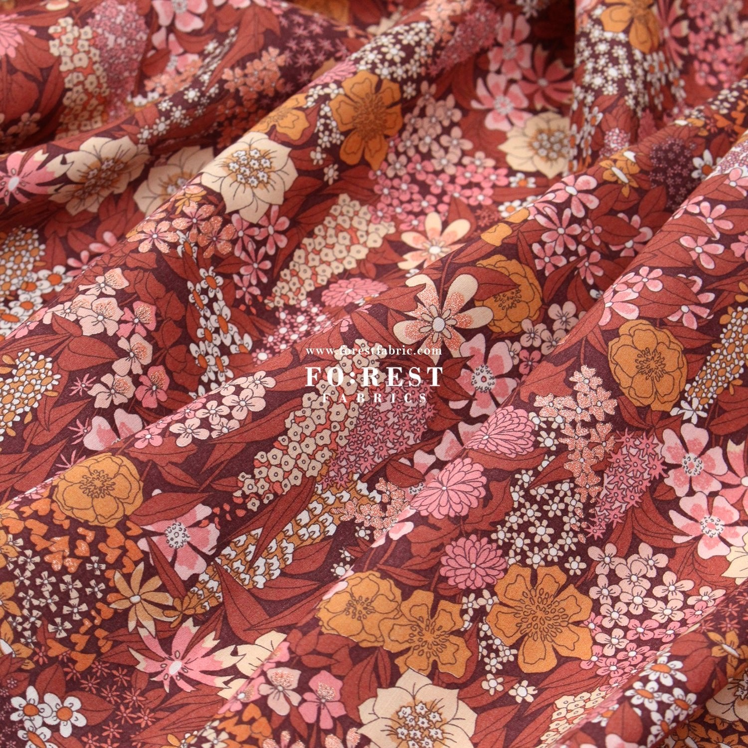 Liberty of London (Cotton Tana Lawn Fabric) - Ciara Metalic L - FO:REST Fabric 布恩堂Liberty fabrictana lawnjapanese fabricykk zipper