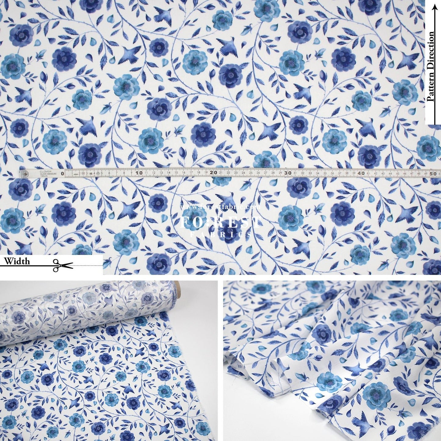 Liberty of London (Cotton Tana Lawn Fabric) - Clara Ellie - FO:REST Fabric 布恩堂Liberty fabrictana lawnjapanese fabricykk zipper