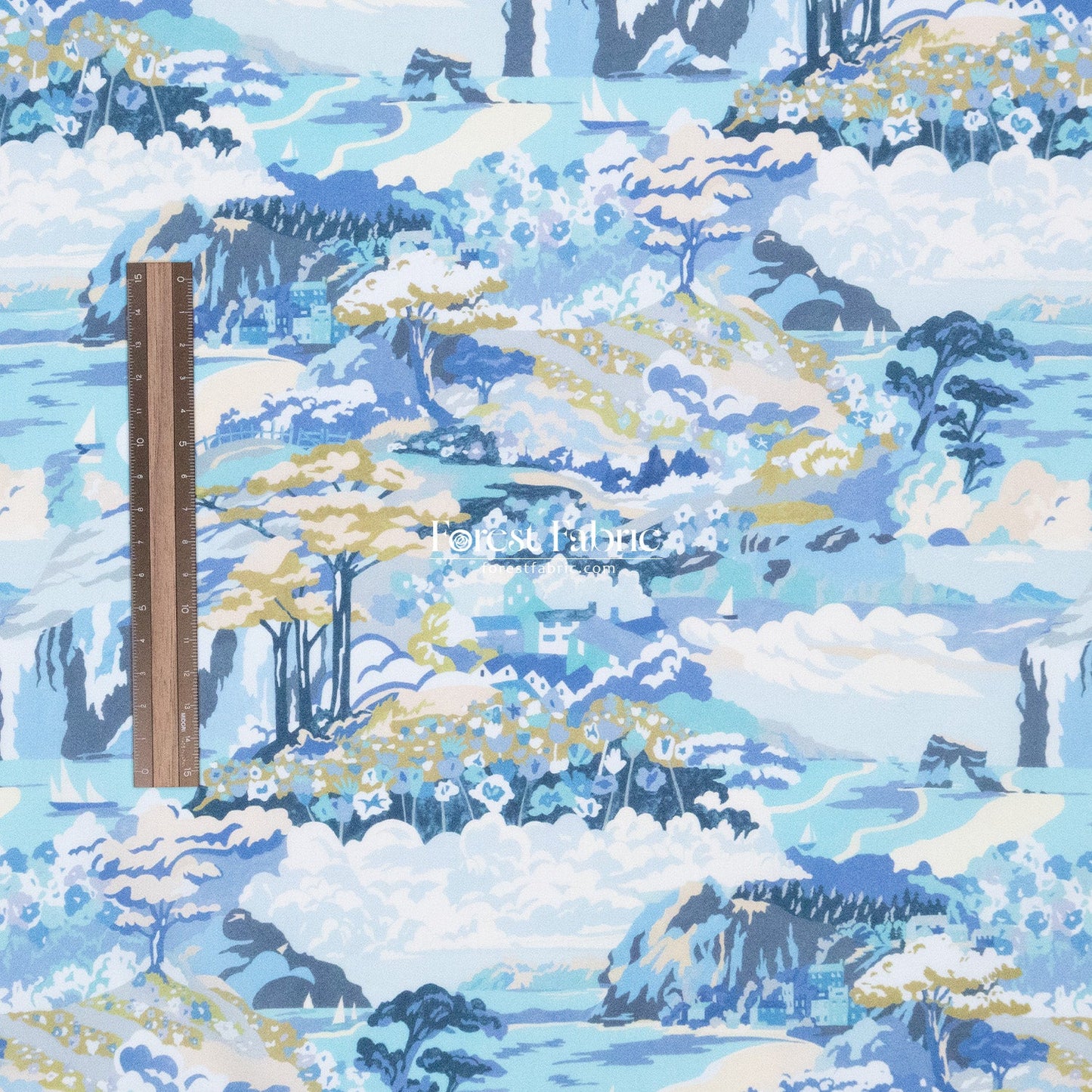 Liberty of London (Cotton Tana Lawn Fabric) - Coastal Landscape - FO:REST Fabric 布恩堂Liberty fabrictana lawnjapanese fabricykk zipper