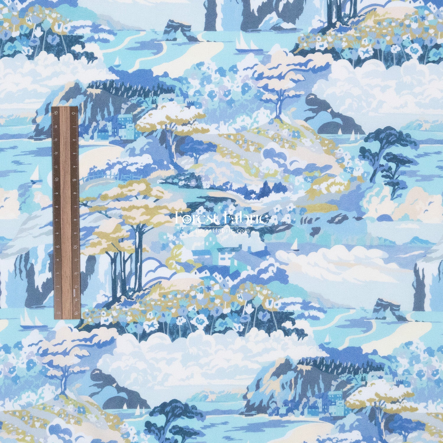 Liberty of London (Cotton Tana Lawn Fabric) - Coastal Landscape - FO:REST Fabric 布恩堂Liberty fabrictana lawnjapanese fabricykk zipper