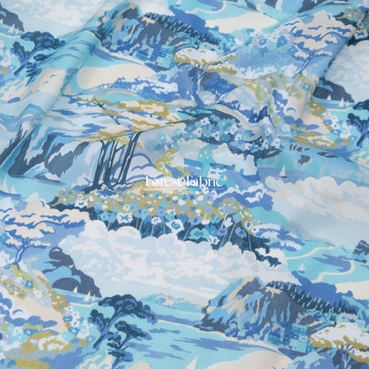 Liberty of London (Cotton Tana Lawn Fabric) - Coastal Landscape - FO:REST Fabric 布恩堂Liberty fabrictana lawnjapanese fabricykk zipper