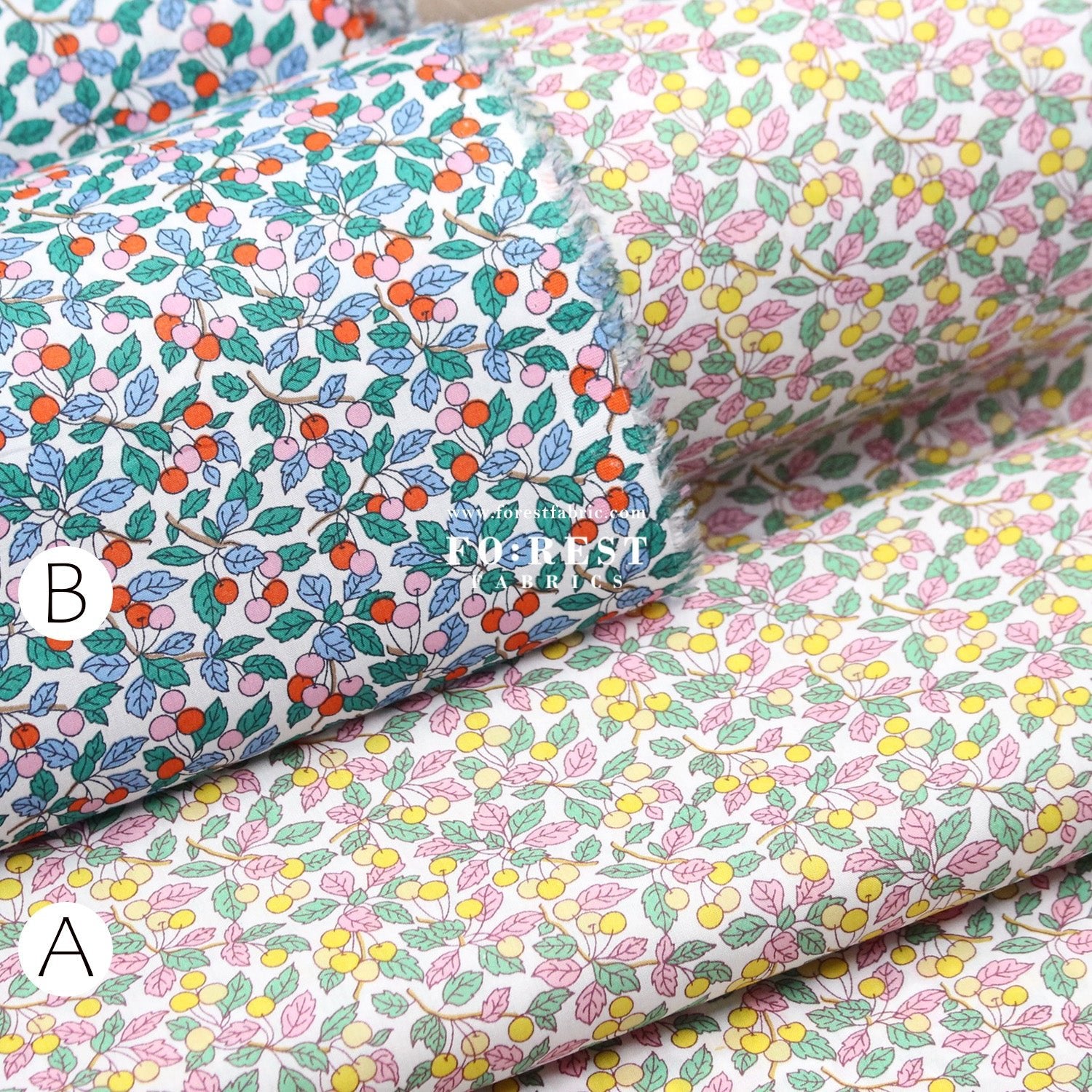 Liberty of London (Cotton Tana Lawn Fabric) - Colleen's Orchard - FO:REST Fabric 布恩堂Liberty fabrictana lawnjapanese fabricykk zipper