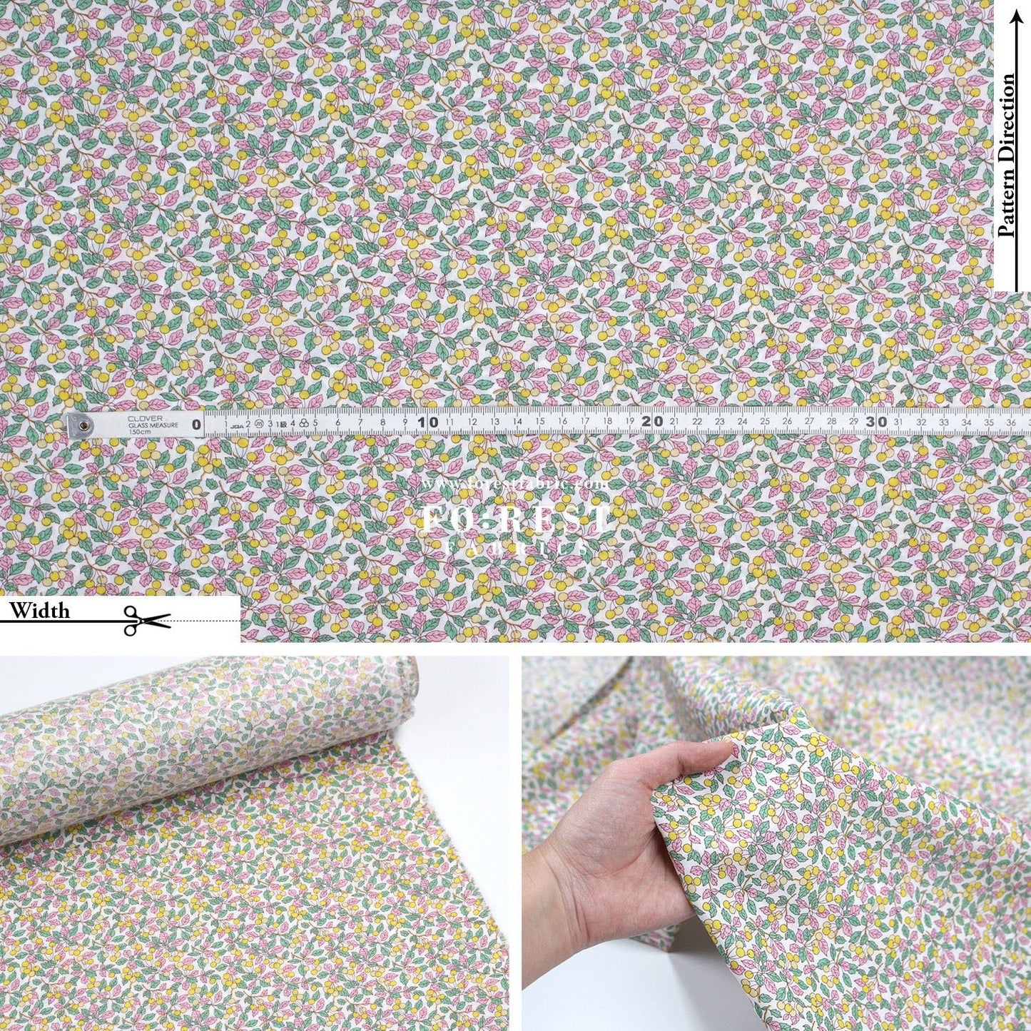 Liberty of London (Cotton Tana Lawn Fabric) - Colleen's Orchard - FO:REST Fabric 布恩堂Liberty fabrictana lawnjapanese fabricykk zipper