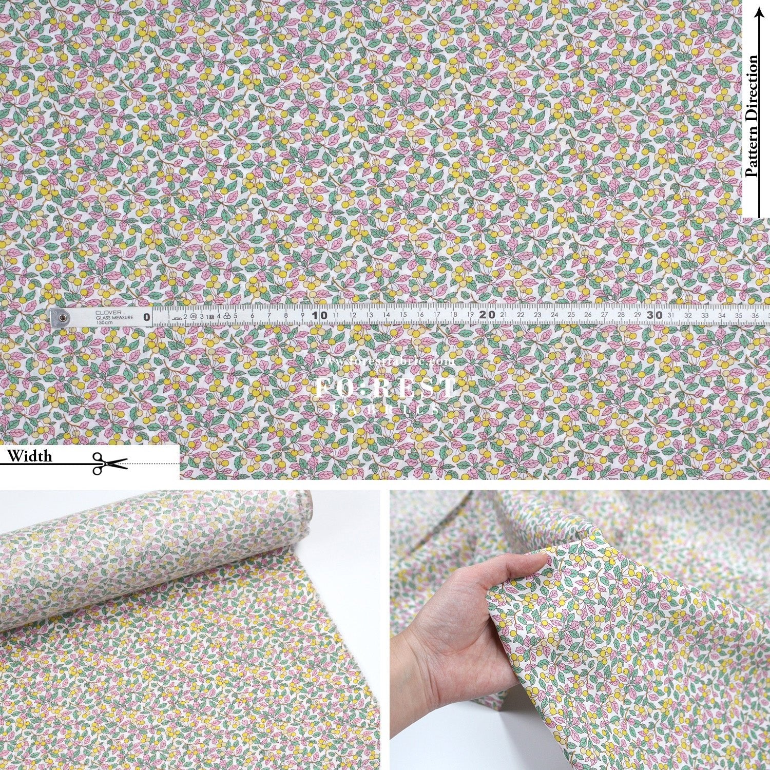 Liberty of London (Cotton Tana Lawn Fabric) - Colleen's Orchard - FO:REST Fabric 布恩堂Liberty fabrictana lawnjapanese fabricykk zipper