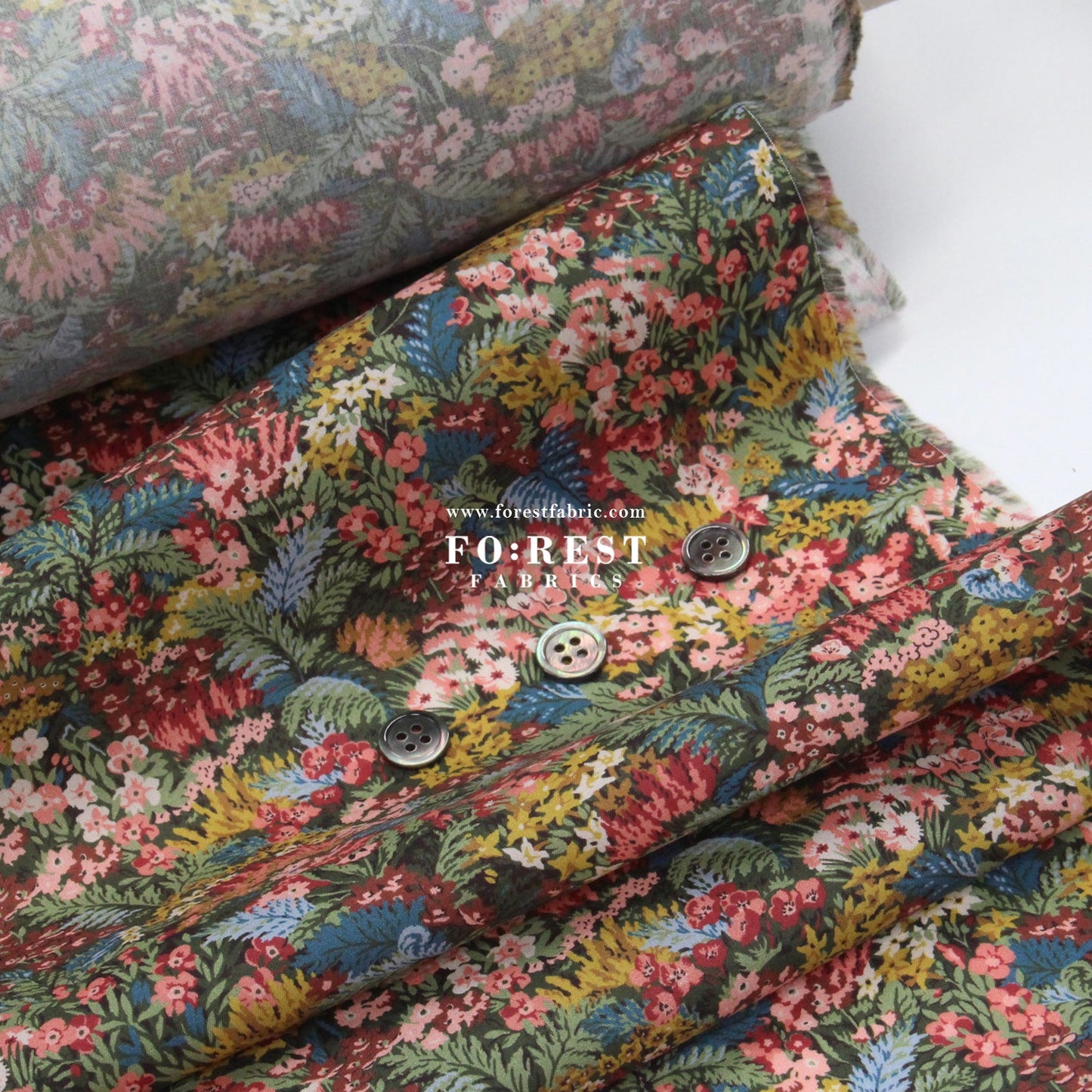 Liberty of London (Cotton Tana Lawn Fabric) - Connie Evelyn - FO:REST Fabric 布恩堂Liberty fabrictana lawnjapanese fabricykk zipper