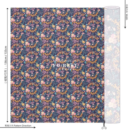 Liberty of London (Cotton Tana Lawn Fabric) - Coral Meadow - FO:REST Fabric 布恩堂Liberty fabrictana lawnjapanese fabricykk zipper