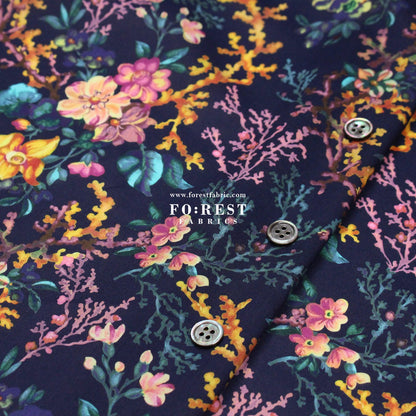Liberty of London (Cotton Tana Lawn Fabric) - Coral Meadow - FO:REST Fabric 布恩堂Liberty fabrictana lawnjapanese fabricykk zipper
