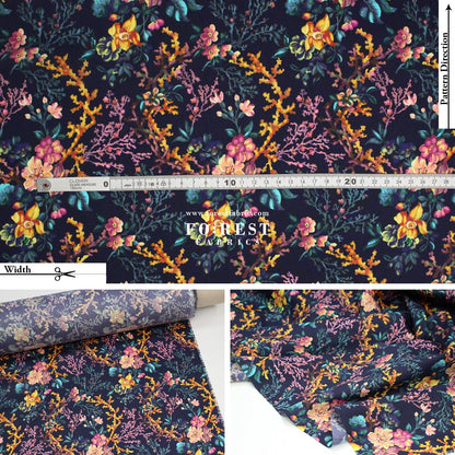 Liberty of London (Cotton Tana Lawn Fabric) - Coral Meadow - FO:REST Fabric 布恩堂Liberty fabrictana lawnjapanese fabricykk zipper