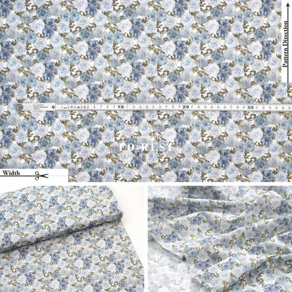 Liberty of London (Cotton Tana Lawn Fabric) - Covent Garden LightBlue - FO:REST Fabric 布恩堂Liberty fabrictana lawnjapanese fabricykk zipper