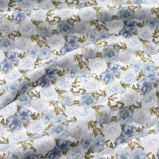 Liberty of London (Cotton Tana Lawn Fabric) - Covent Garden LightBlue - FO:REST Fabric 布恩堂Liberty fabrictana lawnjapanese fabricykk zipper
