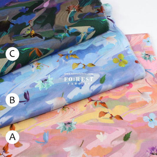 Liberty of London (Cotton Tana Lawn Fabric) - Cyberscape - FO:REST Fabric 布恩堂Liberty fabrictana lawnjapanese fabricykk zipper