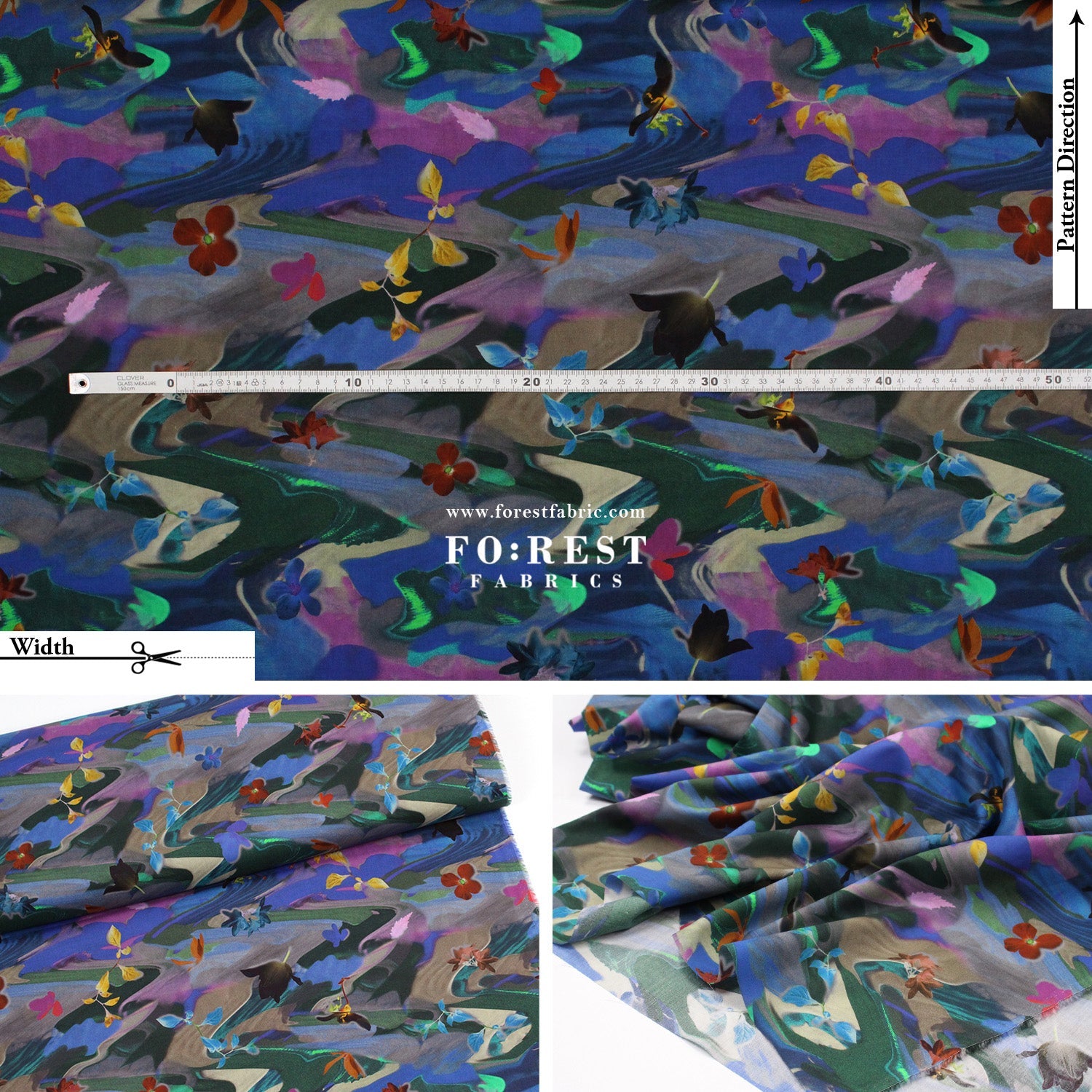 Liberty of London (Cotton Tana Lawn Fabric) - Cyberscape - FO:REST Fabric 布恩堂Liberty fabrictana lawnjapanese fabricykk zipper