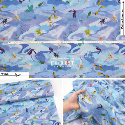 Liberty of London (Cotton Tana Lawn Fabric) - Cyberscape - FO:REST Fabric 布恩堂Liberty fabrictana lawnjapanese fabricykk zipper