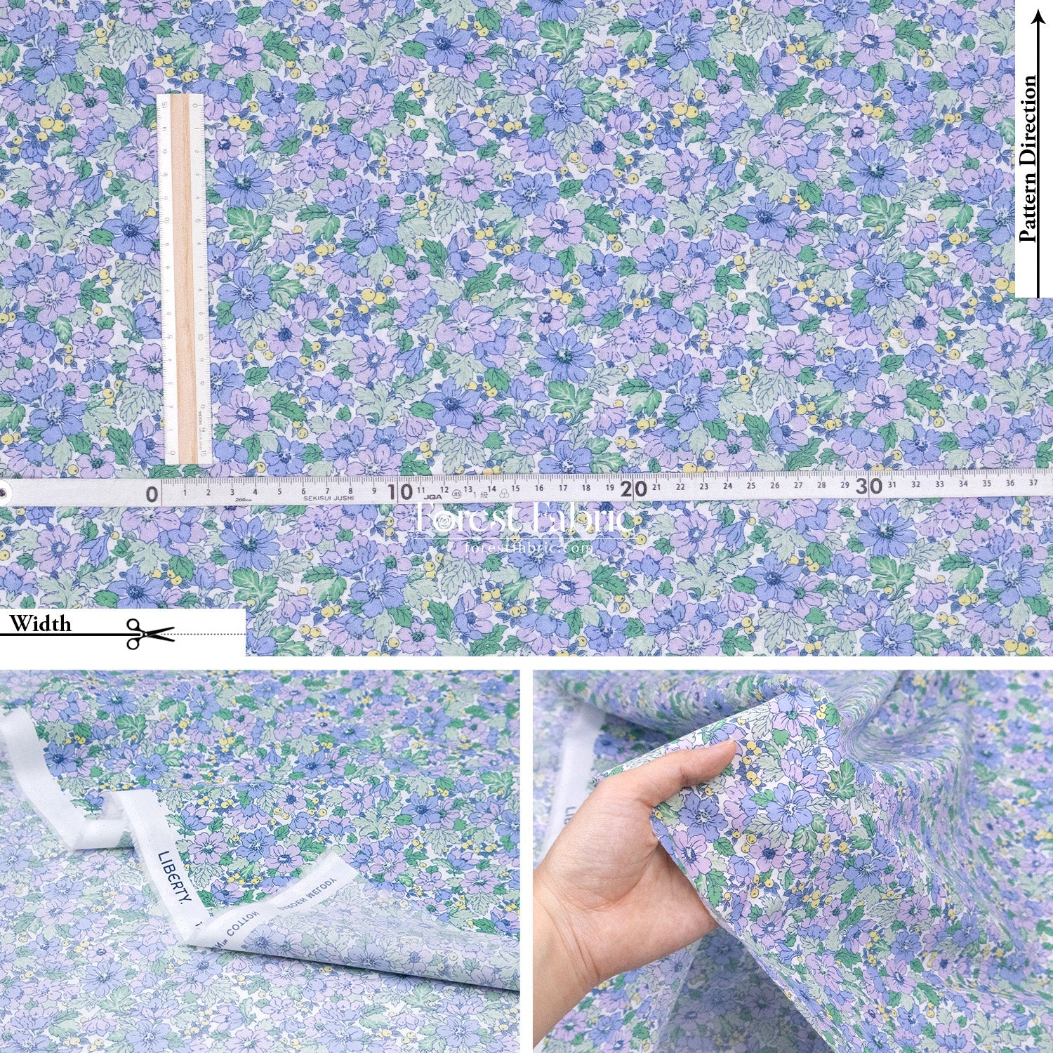 Liberty of London (Cotton Tana Lawn Fabric) - Dahlia Dream - FO:REST Fabric 布恩堂Liberty fabrictana lawnjapanese fabricykk zipper