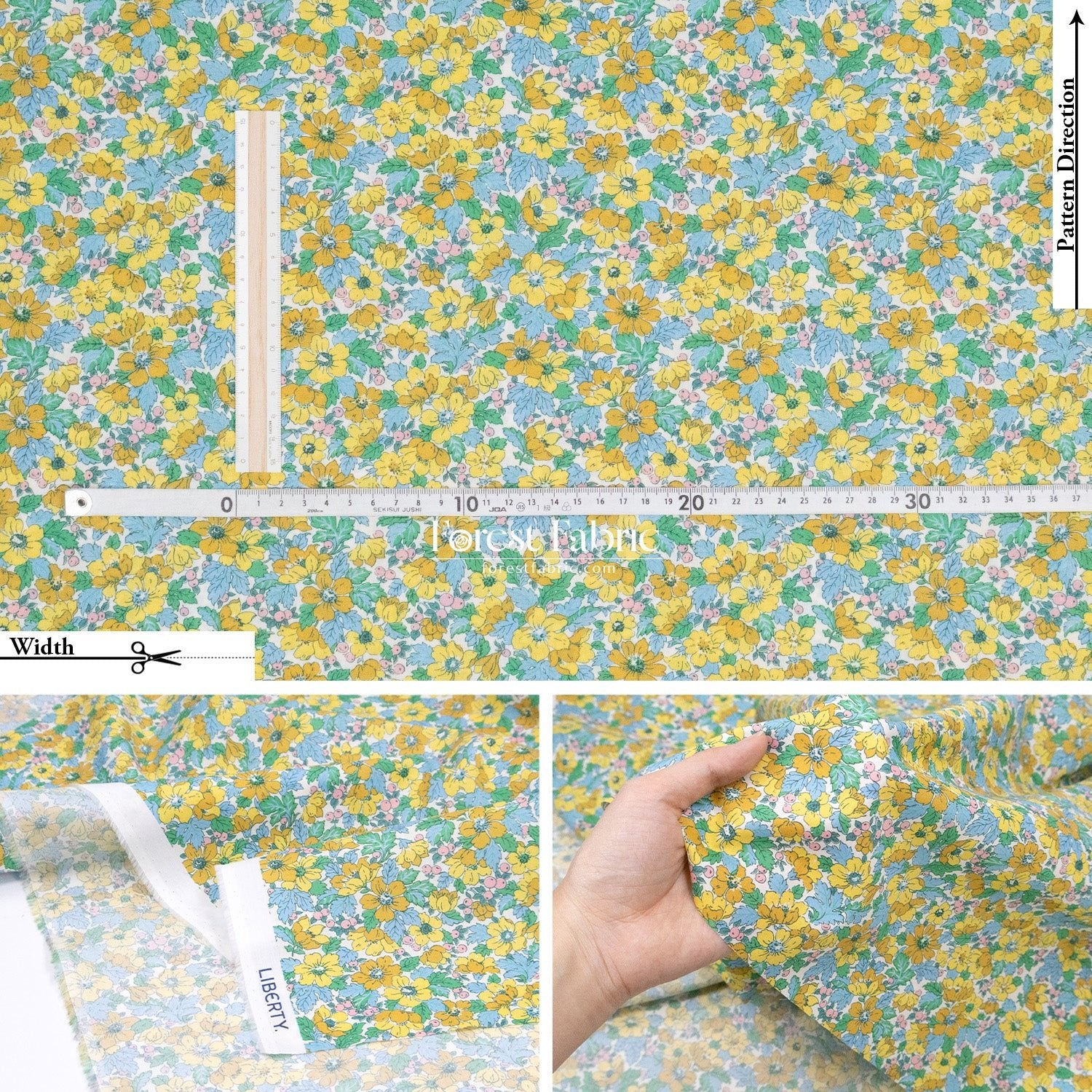 Liberty of London (Cotton Tana Lawn Fabric) - Dahlia Dream - FO:REST Fabric 布恩堂Liberty fabrictana lawnjapanese fabricykk zipper