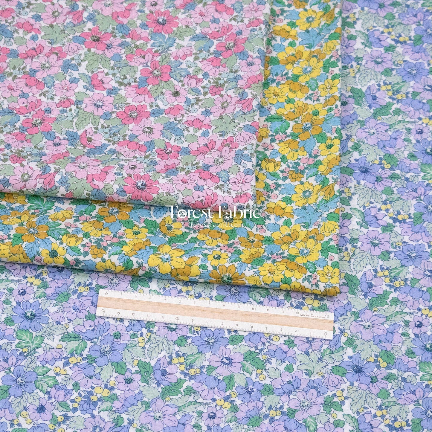 Liberty of London (Cotton Tana Lawn Fabric) - Dahlia Dream - FO:REST Fabric 布恩堂Liberty fabrictana lawnjapanese fabricykk zipper
