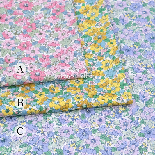 Liberty of London (Cotton Tana Lawn Fabric) - Dahlia Dream - FO:REST Fabric 布恩堂Liberty fabrictana lawnjapanese fabricykk zipper