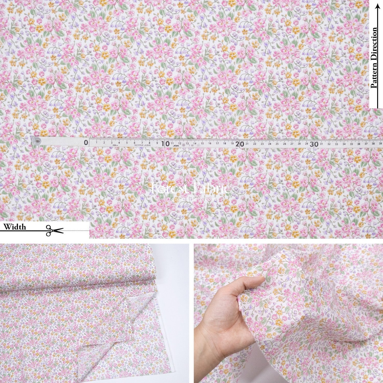 Liberty of London (Cotton Tana Lawn Fabric) - Daisy Annabel - FO:REST Fabric 布恩堂Liberty fabrictana lawnjapanese fabricykk zipper