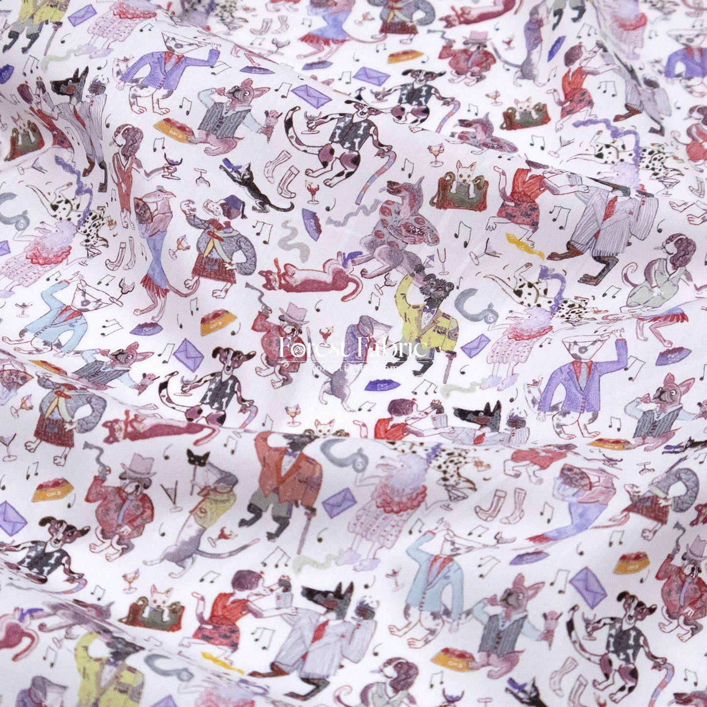 Liberty of London (Cotton Tana Lawn Fabric) - Dapper Dogs - FO:REST Fabric 布恩堂Liberty fabrictana lawnjapanese fabricykk zipper