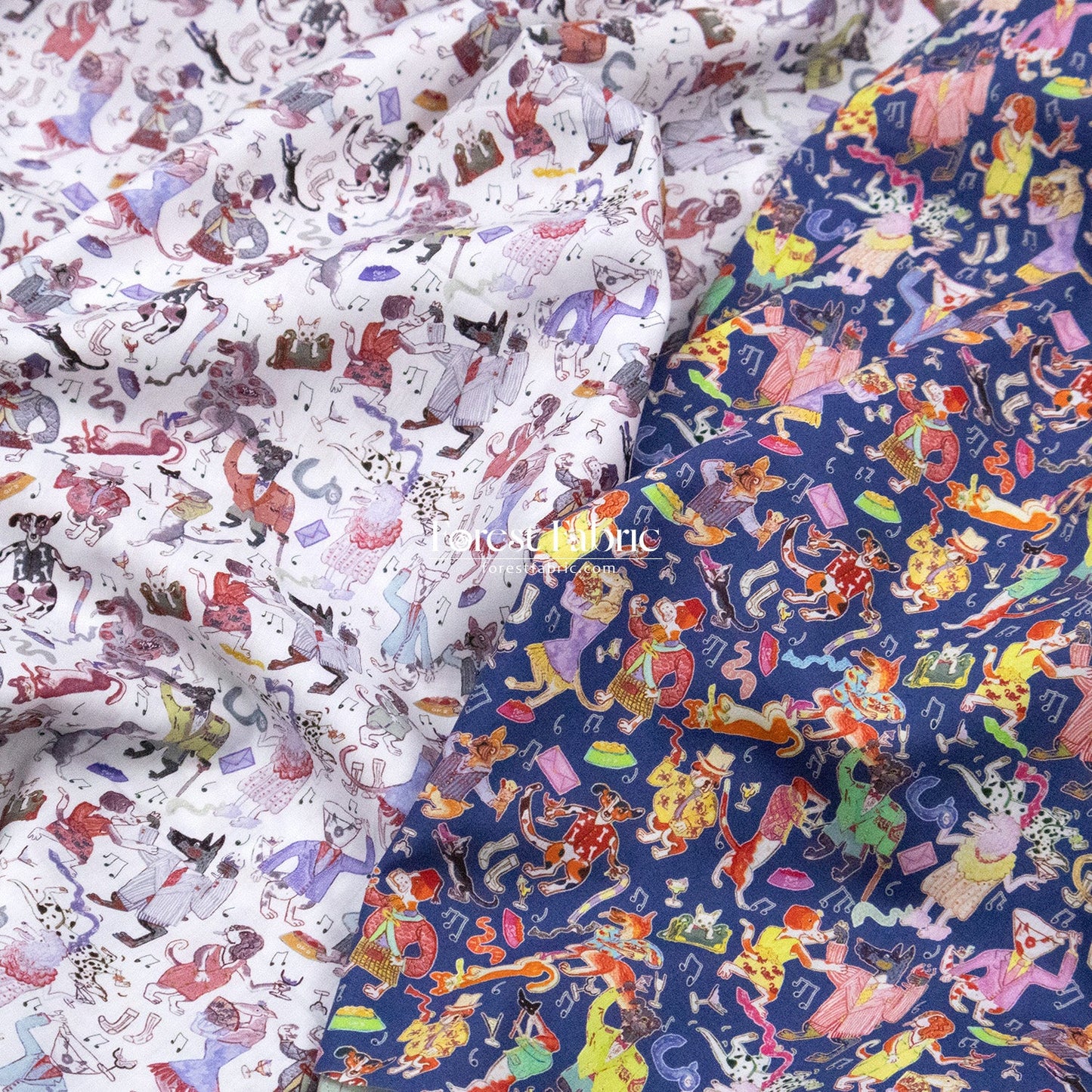 Liberty of London (Cotton Tana Lawn Fabric) - Dapper Dogs - FO:REST Fabric 布恩堂Liberty fabrictana lawnjapanese fabricykk zipper
