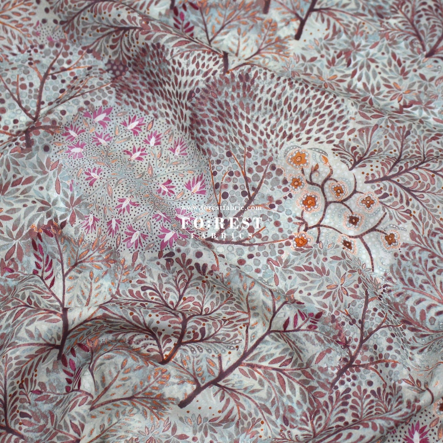 Liberty of London (Cotton Tana Lawn Fabric) - David Joe B - FO:REST Fabric 布恩堂Liberty fabrictana lawnjapanese fabricykk zipper