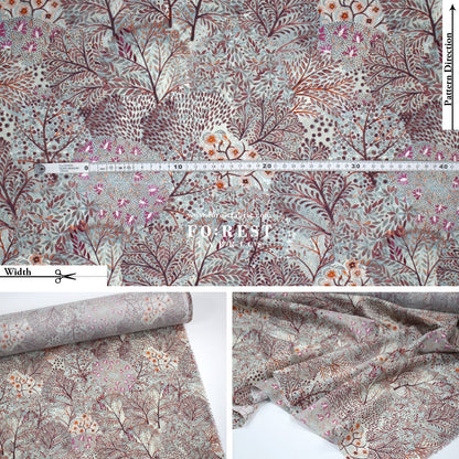 Liberty of London (Cotton Tana Lawn Fabric) - David Joe B - FO:REST Fabric 布恩堂Liberty fabrictana lawnjapanese fabricykk zipper