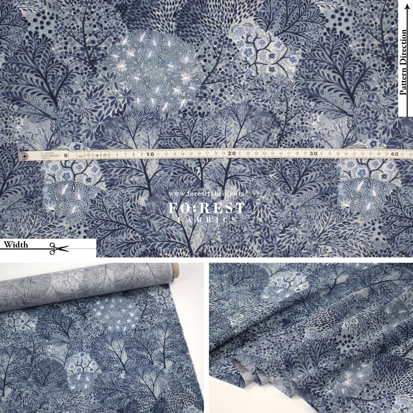 Liberty of London (Cotton Tana Lawn Fabric) - David Joe C - FO:REST Fabric 布恩堂Liberty fabrictana lawnjapanese fabricykk zipper