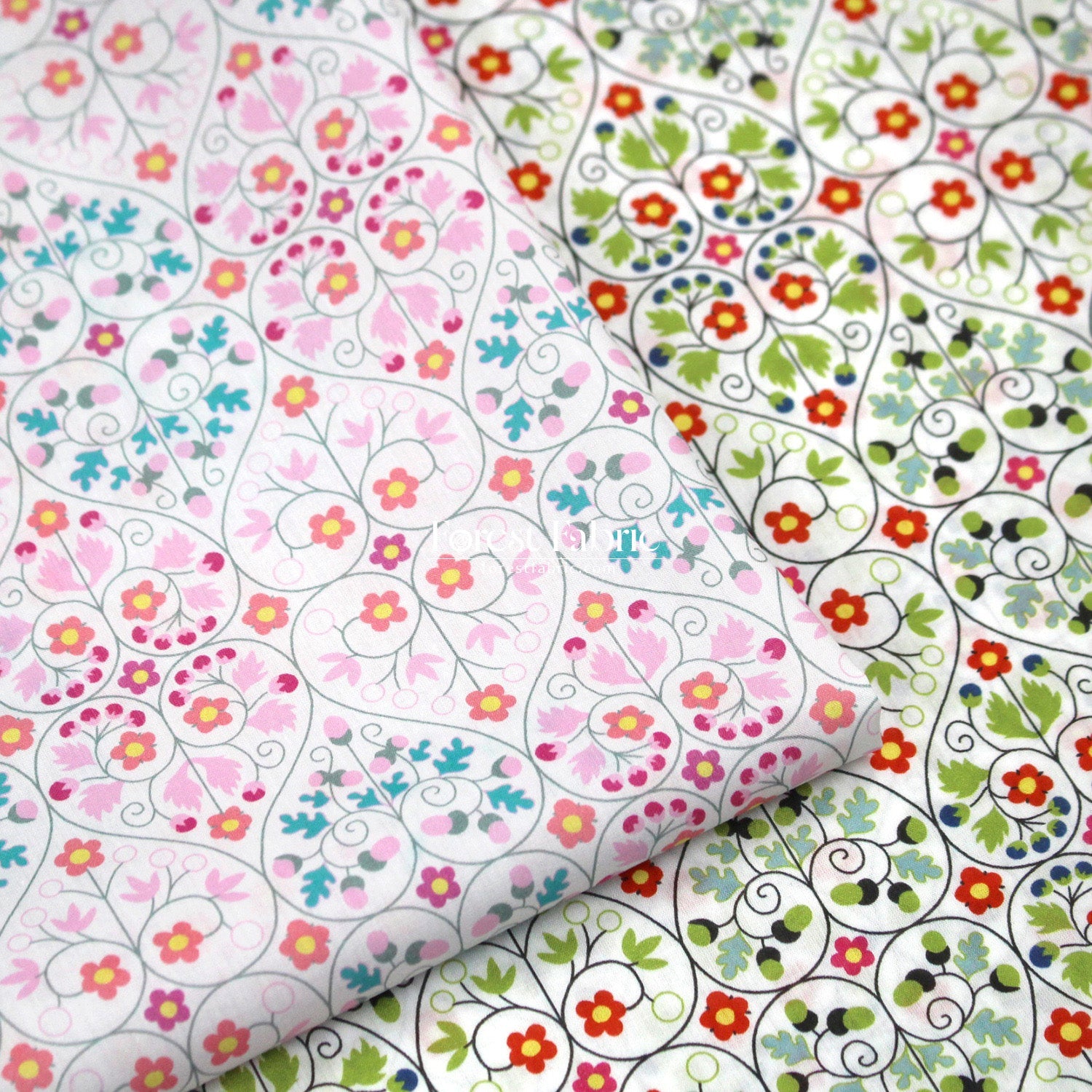 Liberty of London (Cotton Tana Lawn Fabric) - Delfie A - FO:REST Fabric 布恩堂Liberty fabrictana lawnjapanese fabricykk zipper
