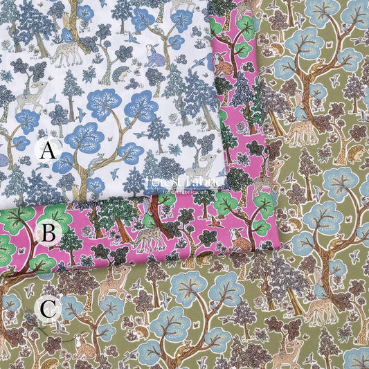 Liberty of London (Cotton Tana Lawn Fabric) - Doe a Deer - FO:REST Fabric 布恩堂Liberty fabrictana lawnjapanese fabricykk zipper