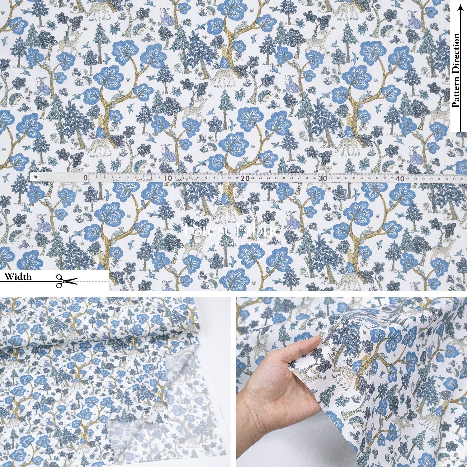 Liberty of London (Cotton Tana Lawn Fabric) - Doe a Deer - FO:REST Fabric 布恩堂Liberty fabrictana lawnjapanese fabricykk zipper
