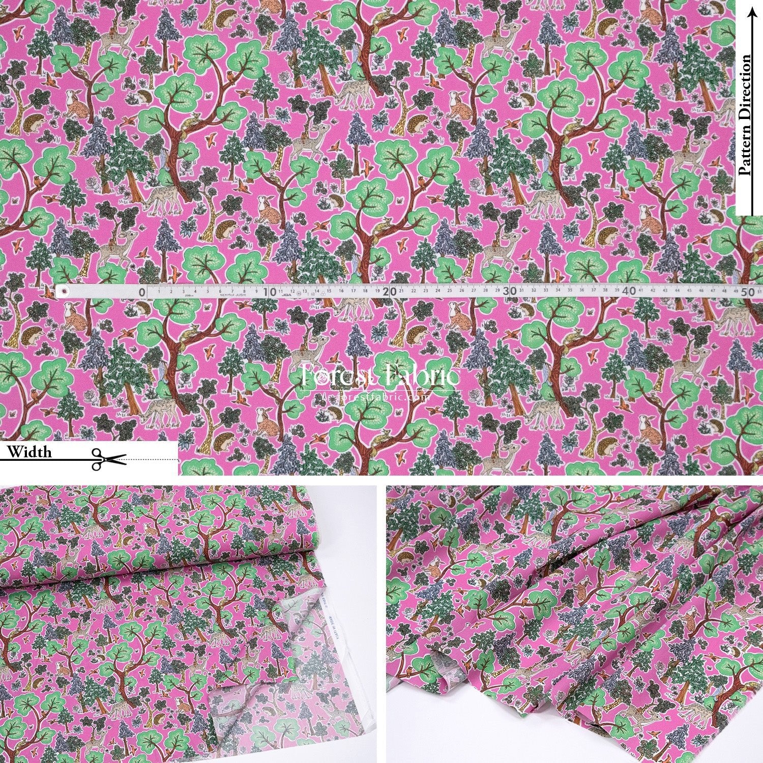 Liberty of London (Cotton Tana Lawn Fabric) - Doe a Deer - FO:REST Fabric 布恩堂Liberty fabrictana lawnjapanese fabricykk zipper
