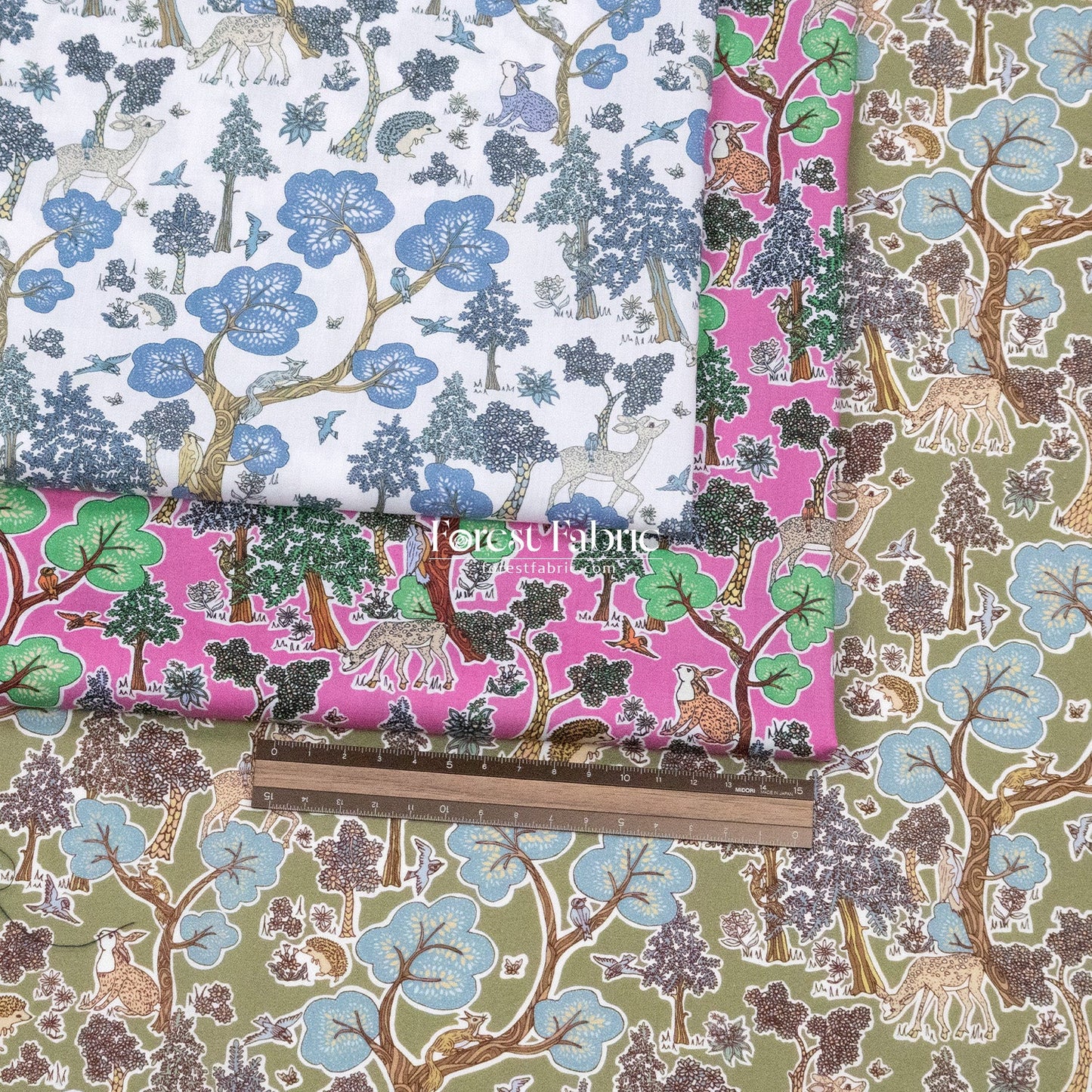 Liberty of London (Cotton Tana Lawn Fabric) - Doe a Deer - FO:REST Fabric 布恩堂Liberty fabrictana lawnjapanese fabricykk zipper