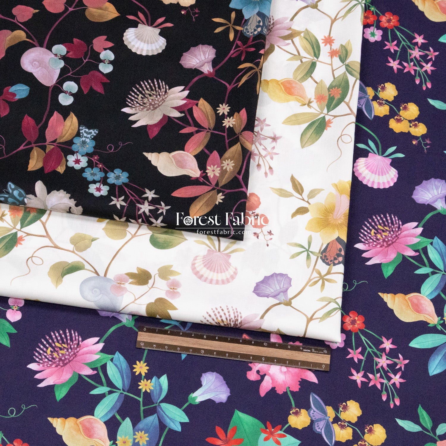 Liberty of London (Cotton Tana Lawn Fabric) - Doreen June - FO:REST Fabric 布恩堂Liberty fabrictana lawnjapanese fabricykk zipper