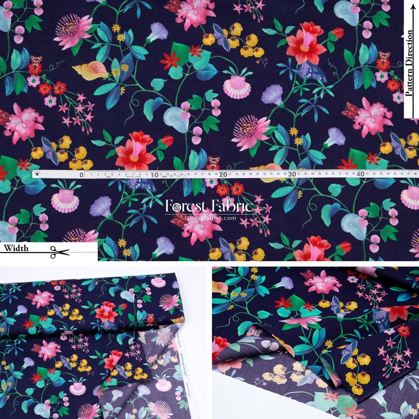 Liberty of London (Cotton Tana Lawn Fabric) - Doreen June - FO:REST Fabric 布恩堂Liberty fabrictana lawnjapanese fabricykk zipper