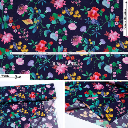 Liberty of London (Cotton Tana Lawn Fabric) - Doreen June - FO:REST Fabric 布恩堂Liberty fabrictana lawnjapanese fabricykk zipper