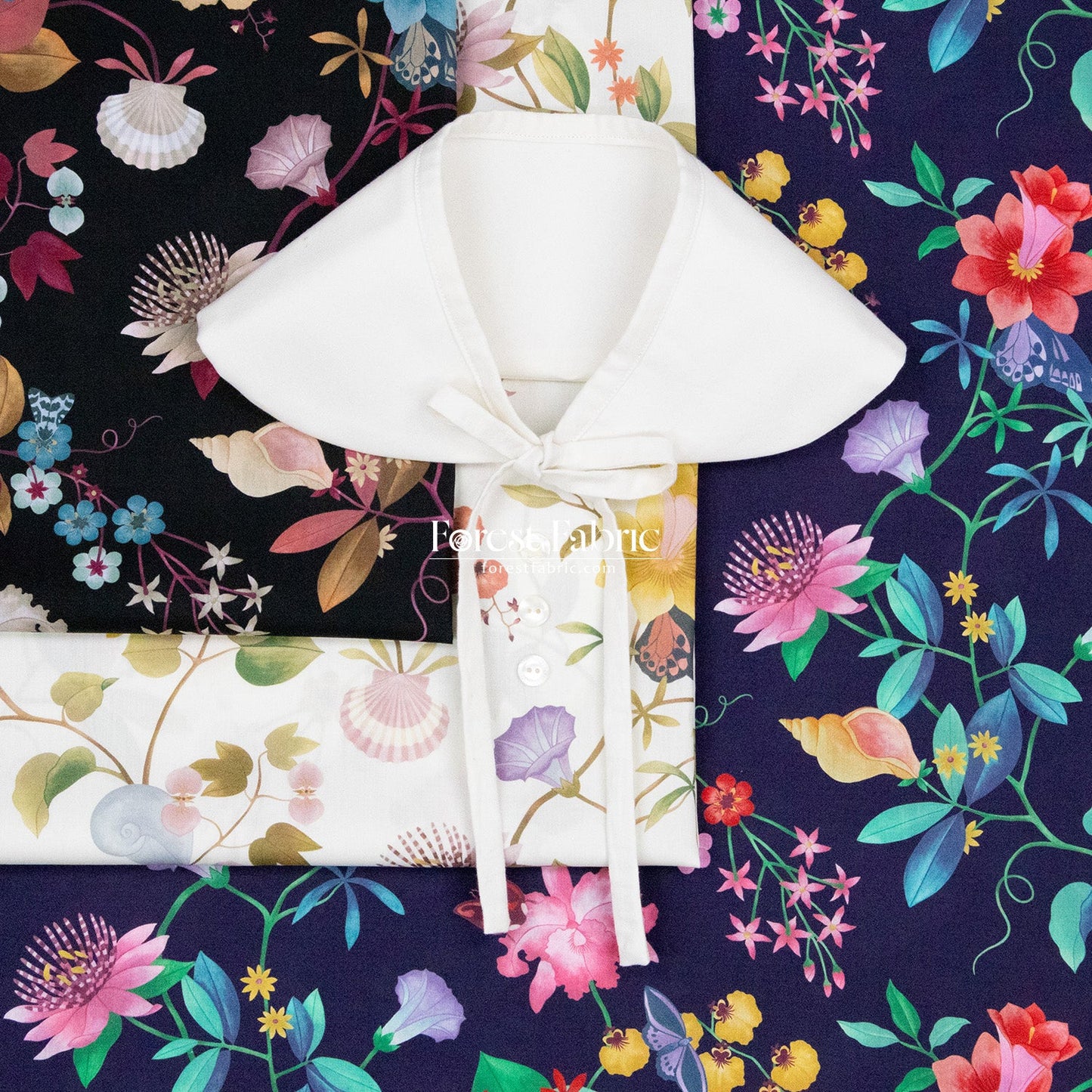 Liberty of London (Cotton Tana Lawn Fabric) - Doreen June - FO:REST Fabric 布恩堂Liberty fabrictana lawnjapanese fabricykk zipper