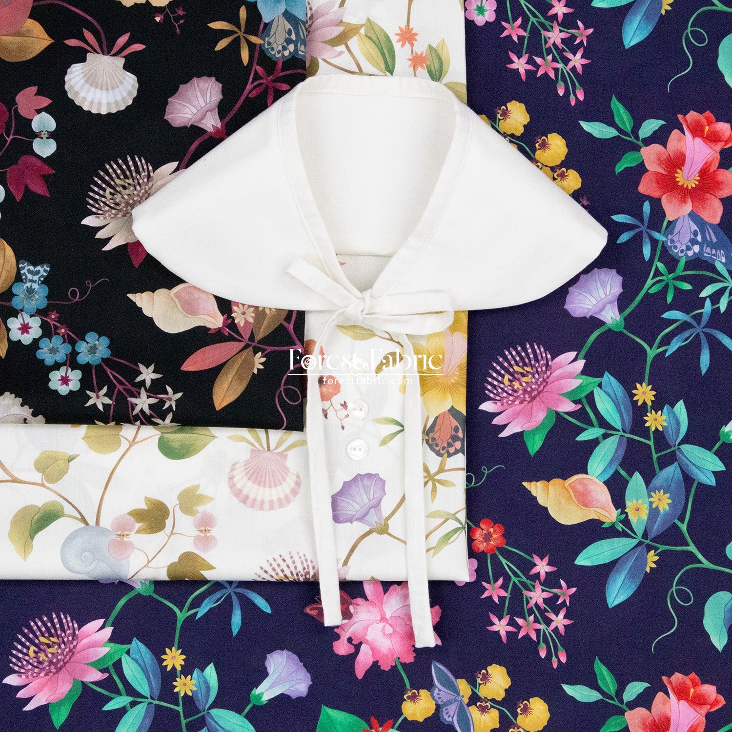Liberty of London (Cotton Tana Lawn Fabric) - Doreen June - FO:REST Fabric 布恩堂Liberty fabrictana lawnjapanese fabricykk zipper